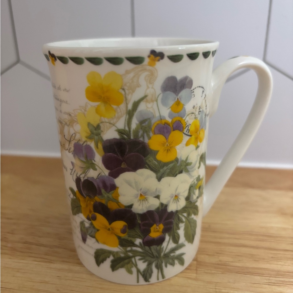 Kent Pottery Purple & Yellow Violet Mug